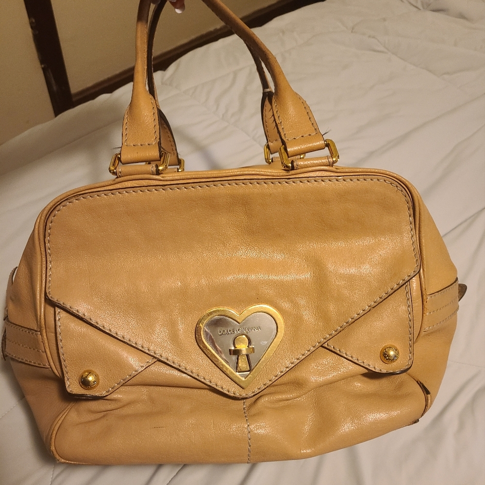 Dolce & Gabbana Tan Leather Satchel